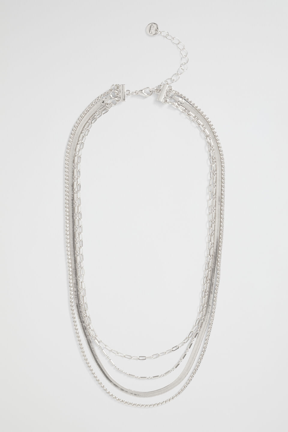 Multi Chain Necklace  Silver