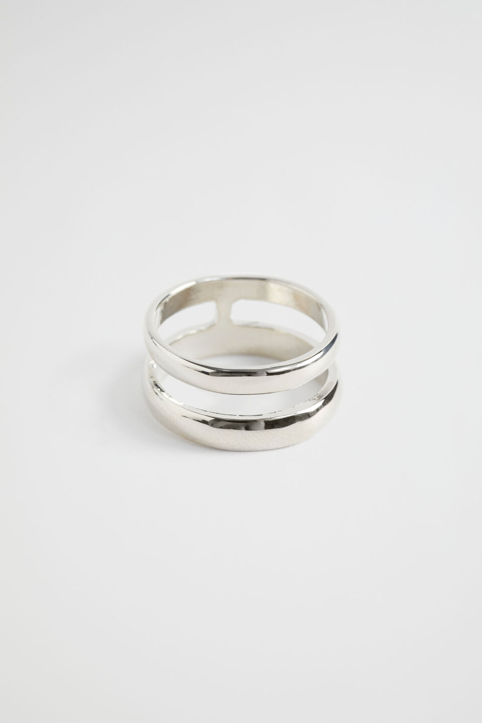 Double Ring  Silver