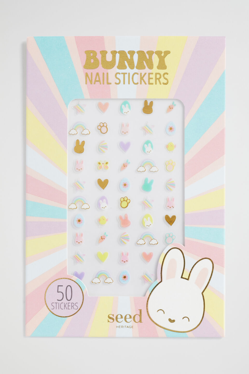 Bunny Rainbow Nail Stickers  Multi
