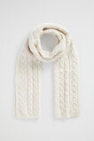 Cable Knit Scarf  Oat Marle  hi-res