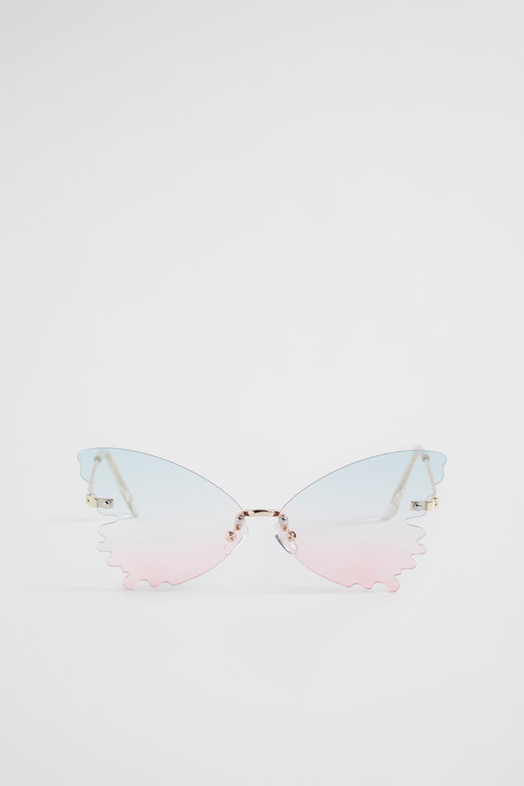 Butterfly Cut Out Sunglasses  Multi  hi-res
