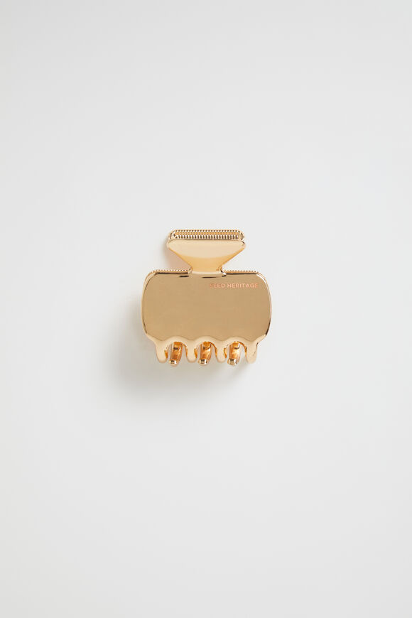 Small Metal Claw Clip  Gold  hi-res