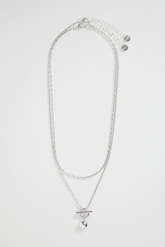 Sphere Pendant Necklace  Silver  hi-res