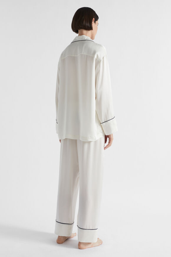 Silk Long Sleeve Pyjama Set  Cloud Cream  hi-res