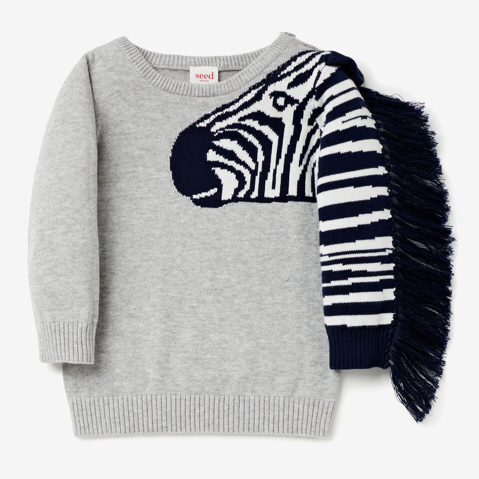 Zebra Sleeve Knit  