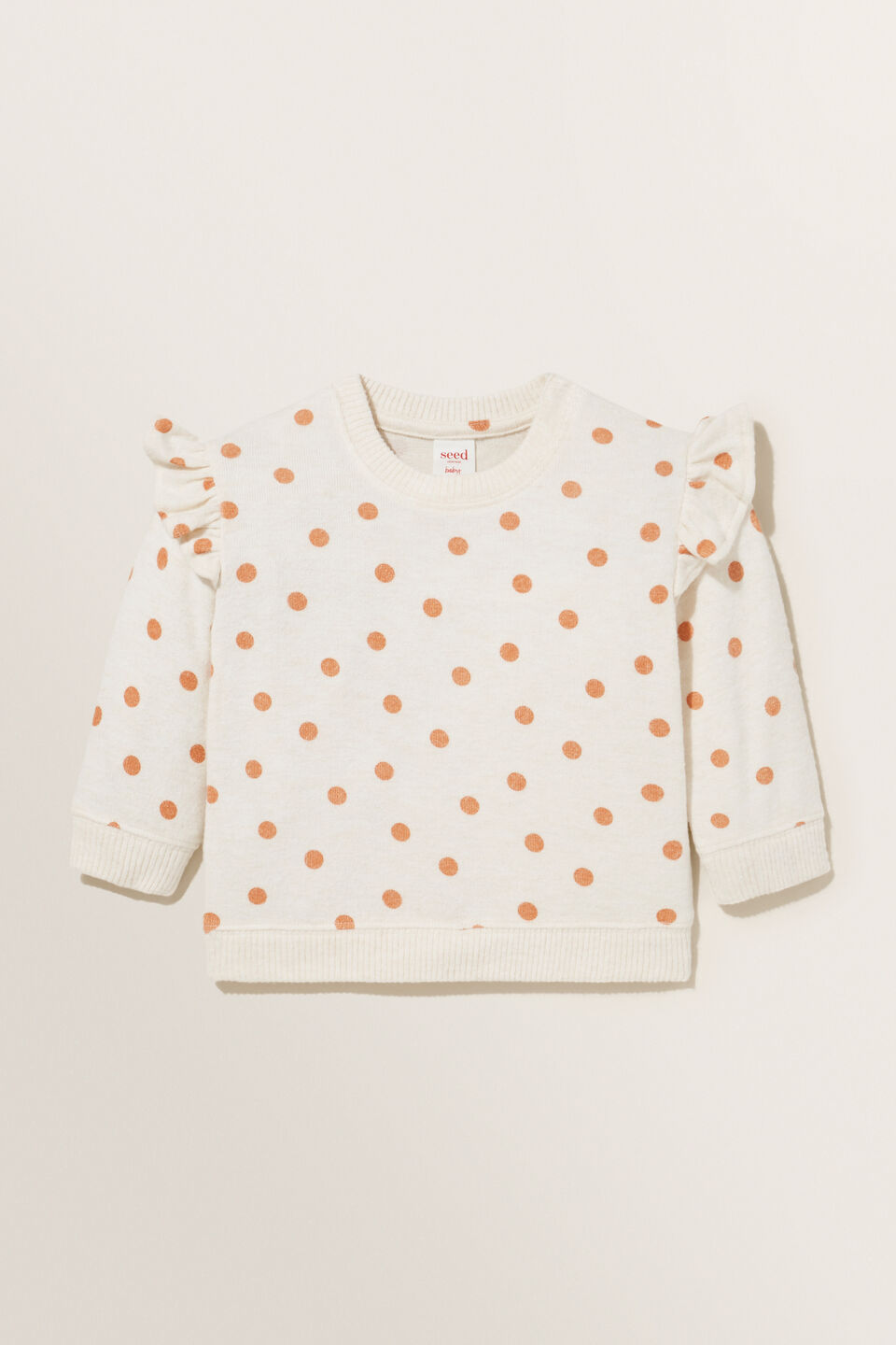 Spot Brushed Terry Sweater  Oat Marle