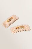 Large Pearl Clips  Pink  hi-res
