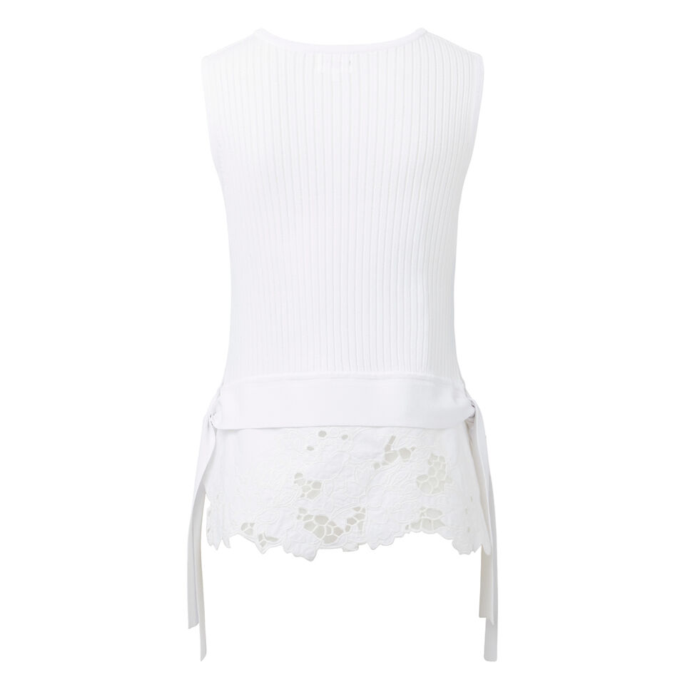 Knitted Lace Hem Top  1