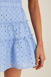 Cotton Broderie Skirt  Cornflower Blue  hi-res