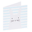 Small Blue Bunny Card    hi-res