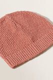 Textured Knit Beanie  Faded Rose  hi-res