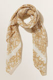 Square Floral Print Scarf  Fawn Multi  hi-res