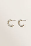 Fine Doubled Hoop Earrings  Silver  hi-res