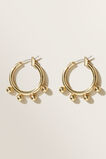 Studded Hoop Earrings  Gold  hi-res