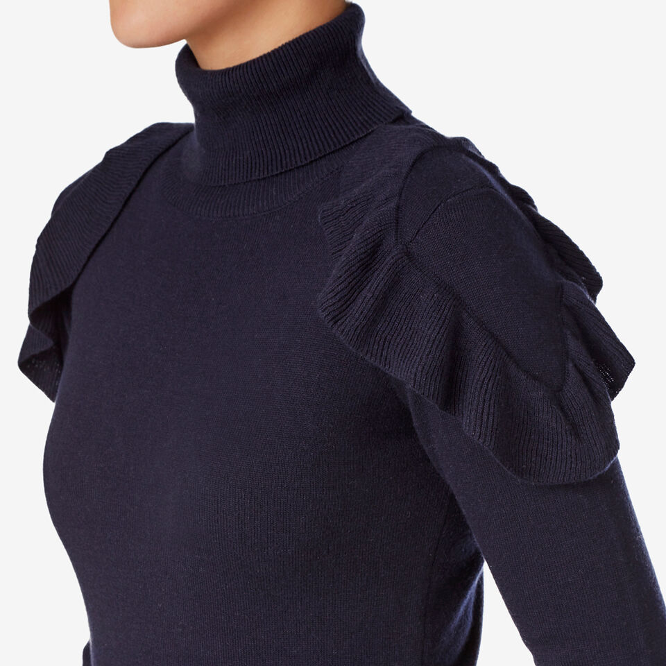 Frill Shoulder Sweater  