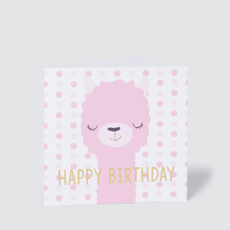 Happy Birthday Llama Card  