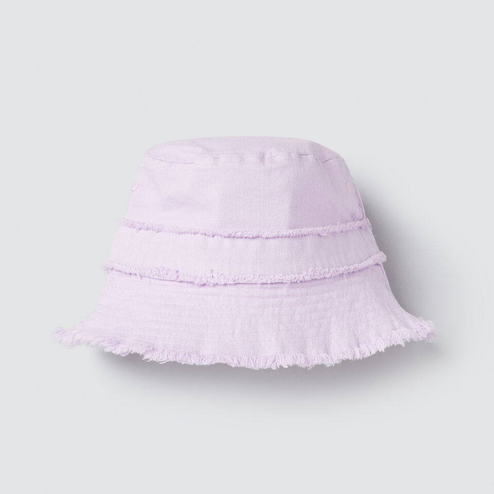 Frayed Denim Bucket Hat  