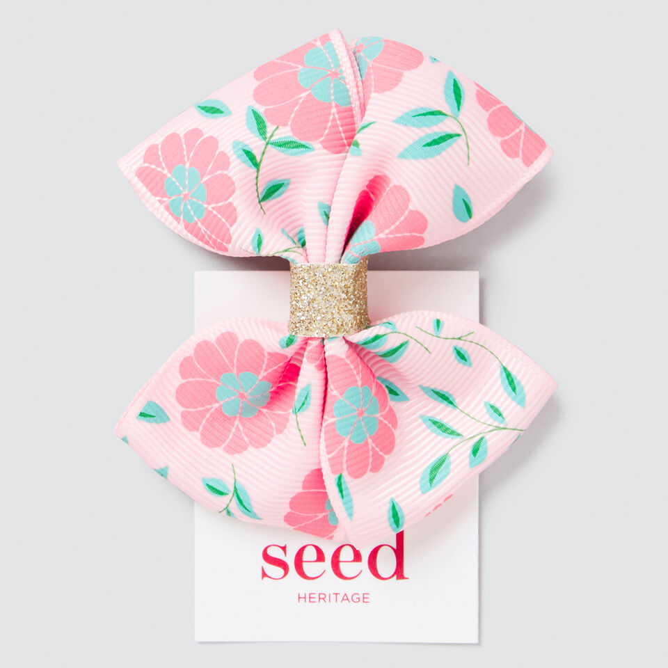 Floral Print Bow  