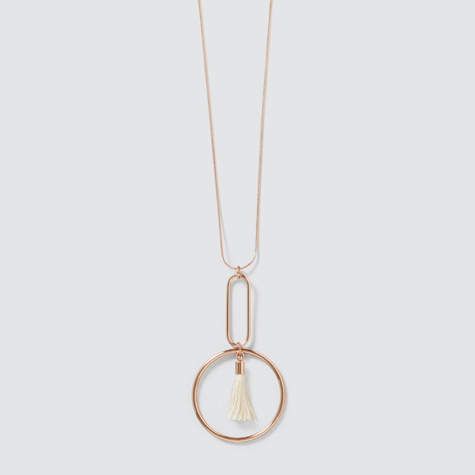 Circle Tassel Necklace  