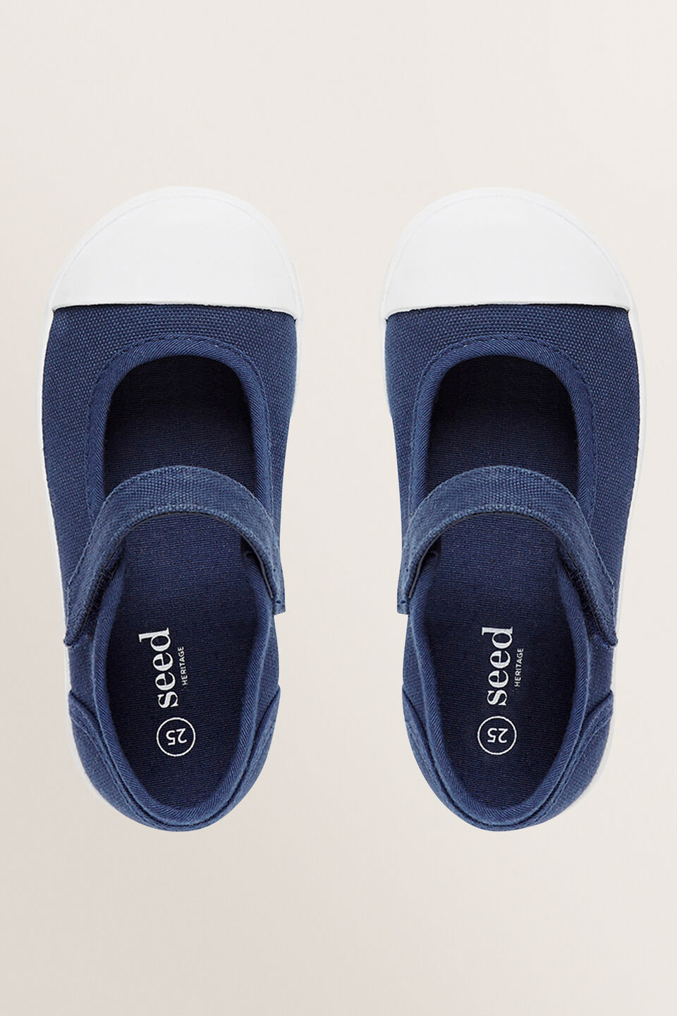 Mary Jane Canvas Shoes  Navy