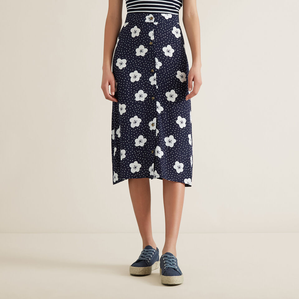 Floral Midi Skirt  