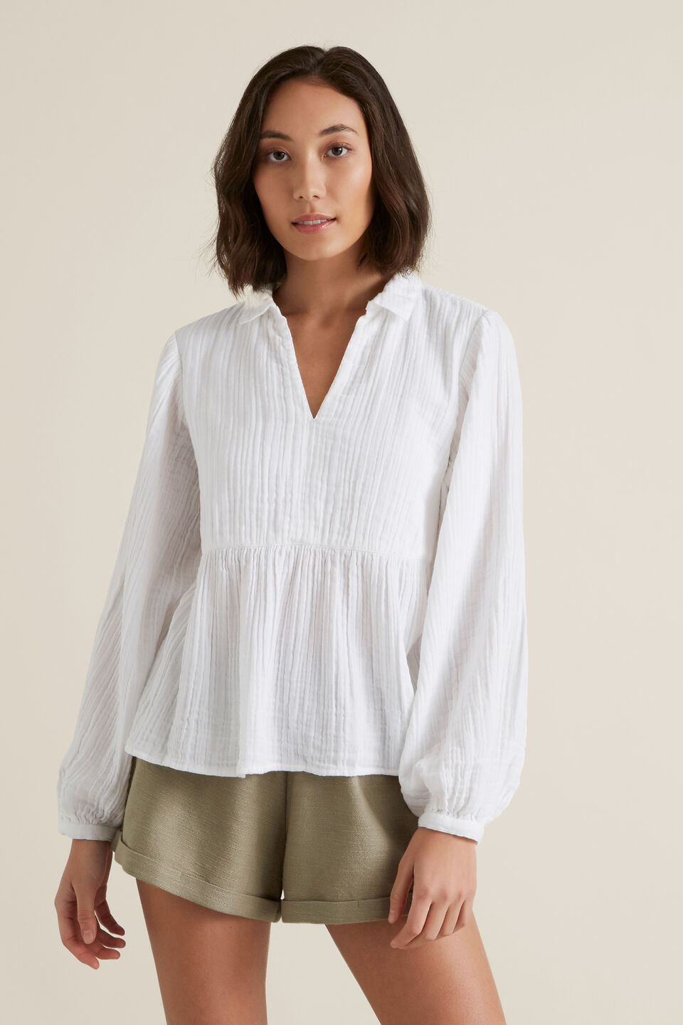 Textured Flowy Blouse  