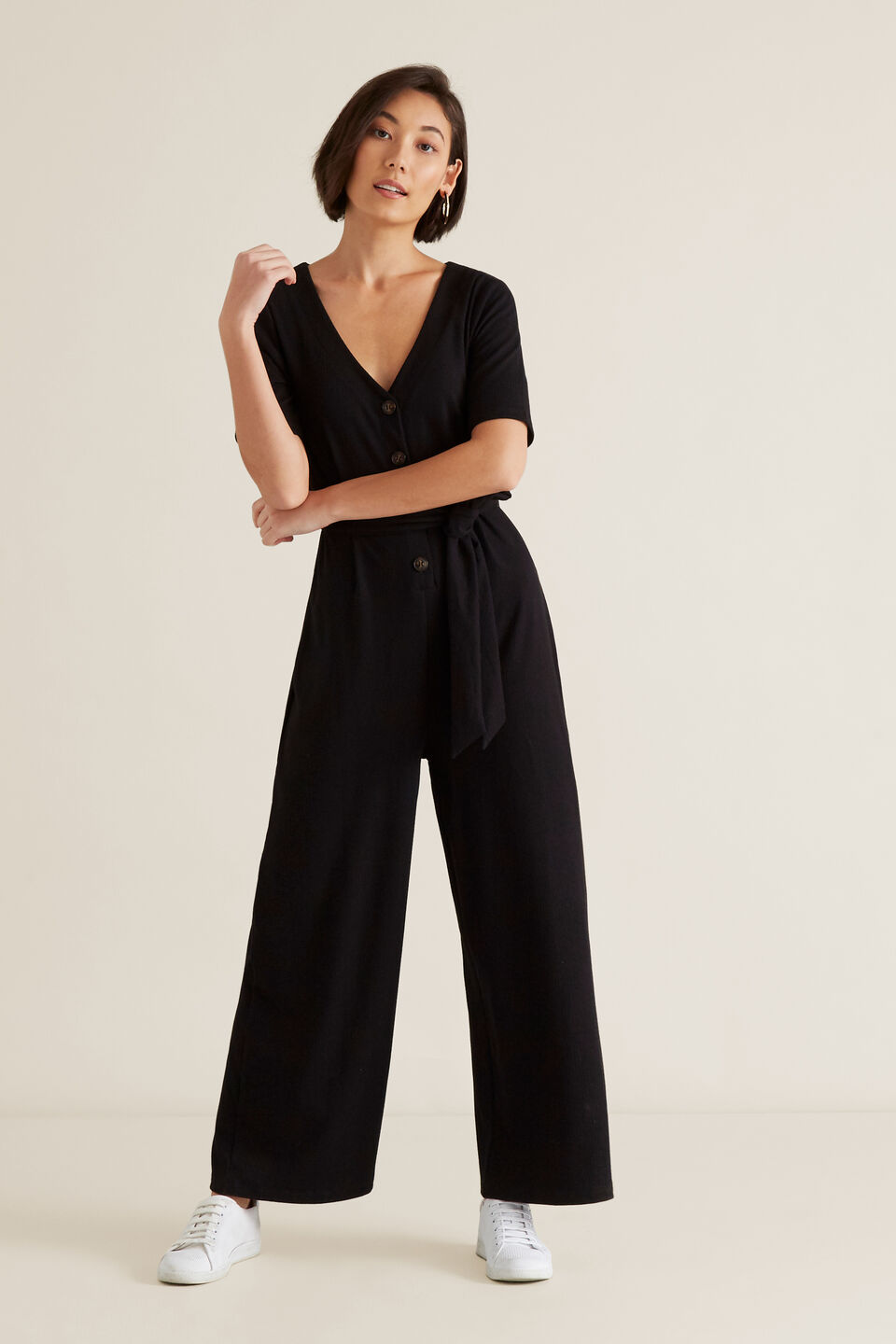Ribbed Jersey Jumpsuit  
