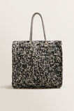 Two Tone Straw Tote    hi-res