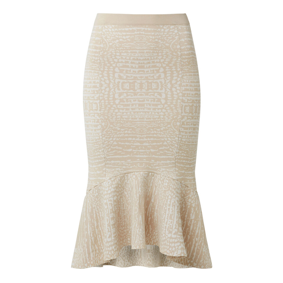 Collection Intarsia Crepe Flute Skirt  