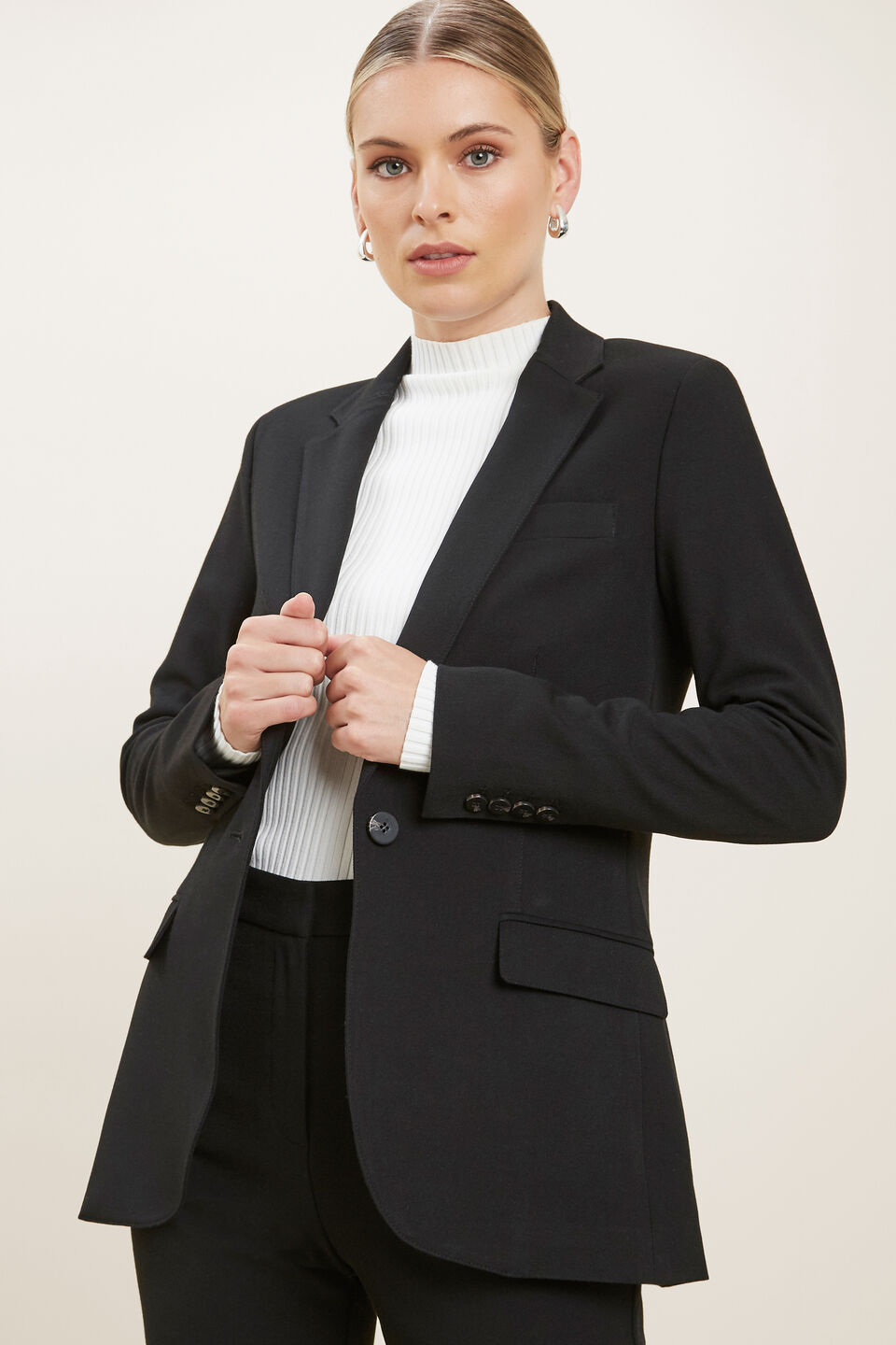 Basic Suit Blazer  Black