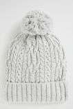Cable Knit Beanie  Cloudy Marle  hi-res