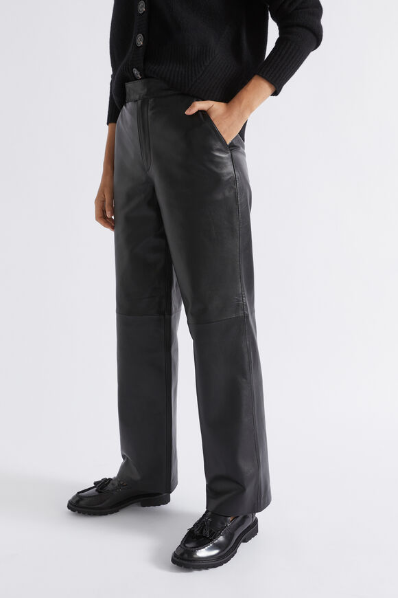 Leather Tailored Pant  Black  hi-res