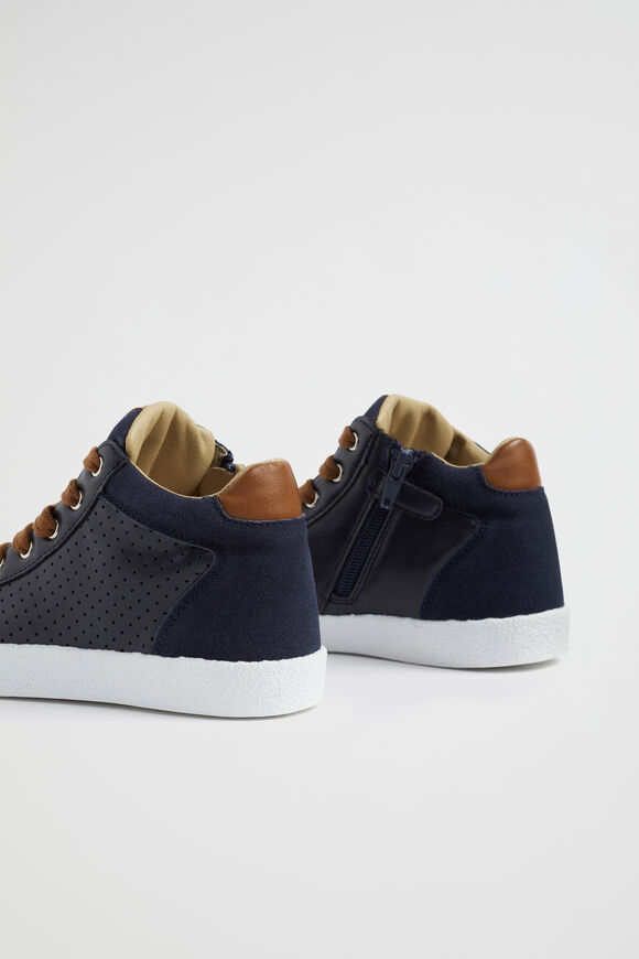 Perforated High top  Navy  hi-res