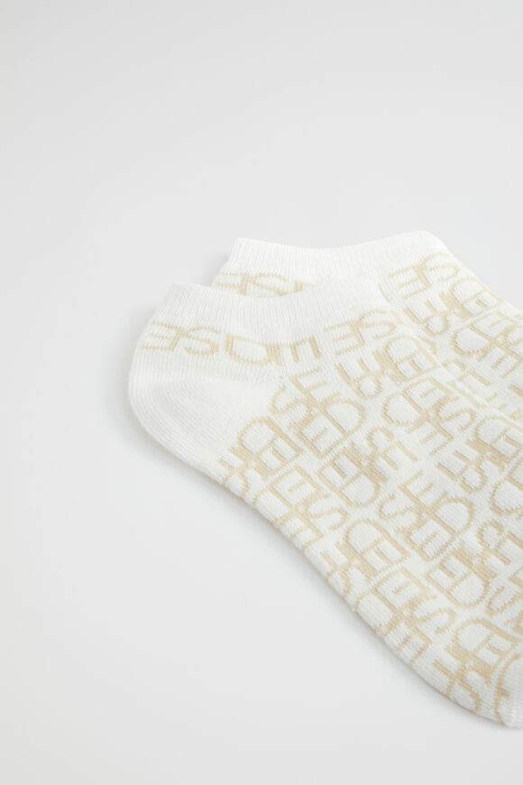 Jacquard Logo Ankle Sock  Soft Wheat  hi-res