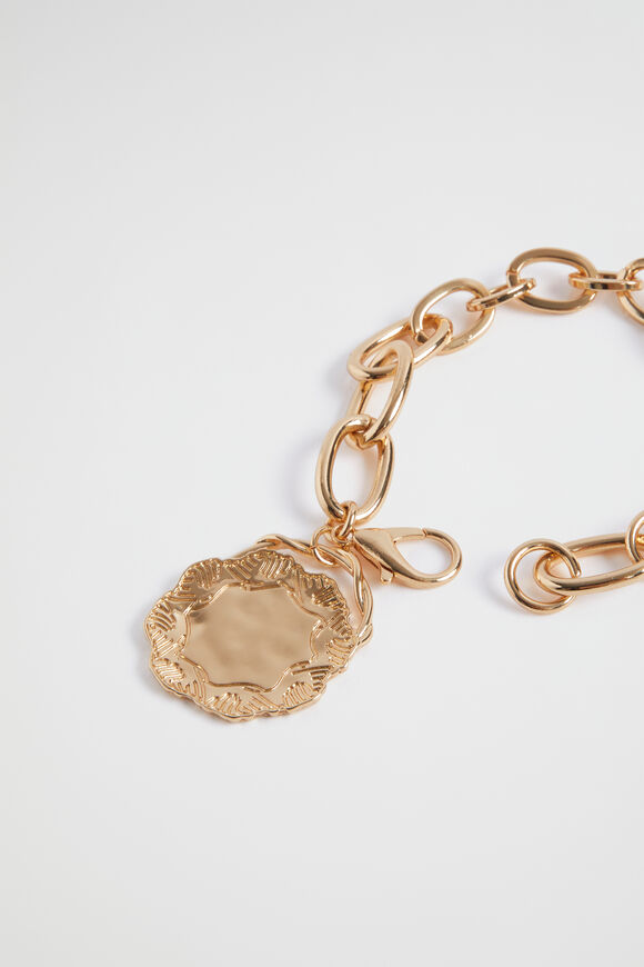 Coin Charm Bracelet  Gold  hi-res