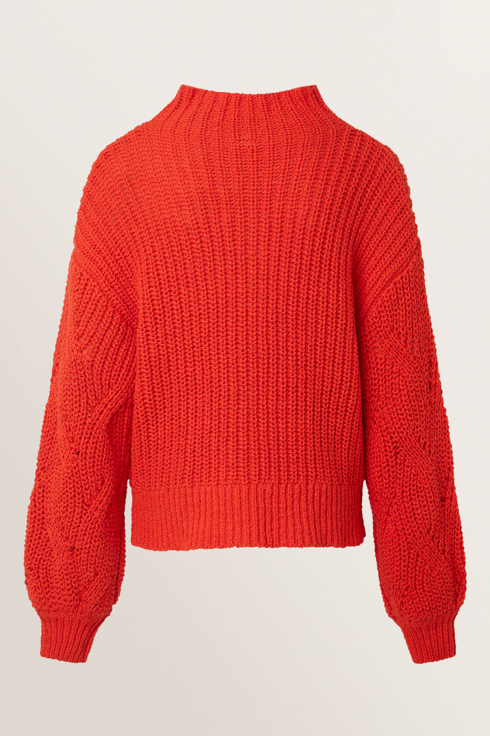 Cable Sweater  Scarlet Red