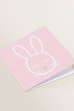 Small Pink Bunny Face Card  Multi  hi-res