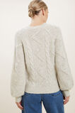 Pom Pom Mohair Sweater  Cool Grey Twist  hi-res