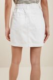 Paperbag Denim Skirt  White  hi-res