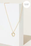 Fine Oval Pendant Necklace  Gold  hi-res