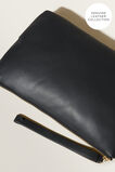 Large Leather Pouch  Black  hi-res