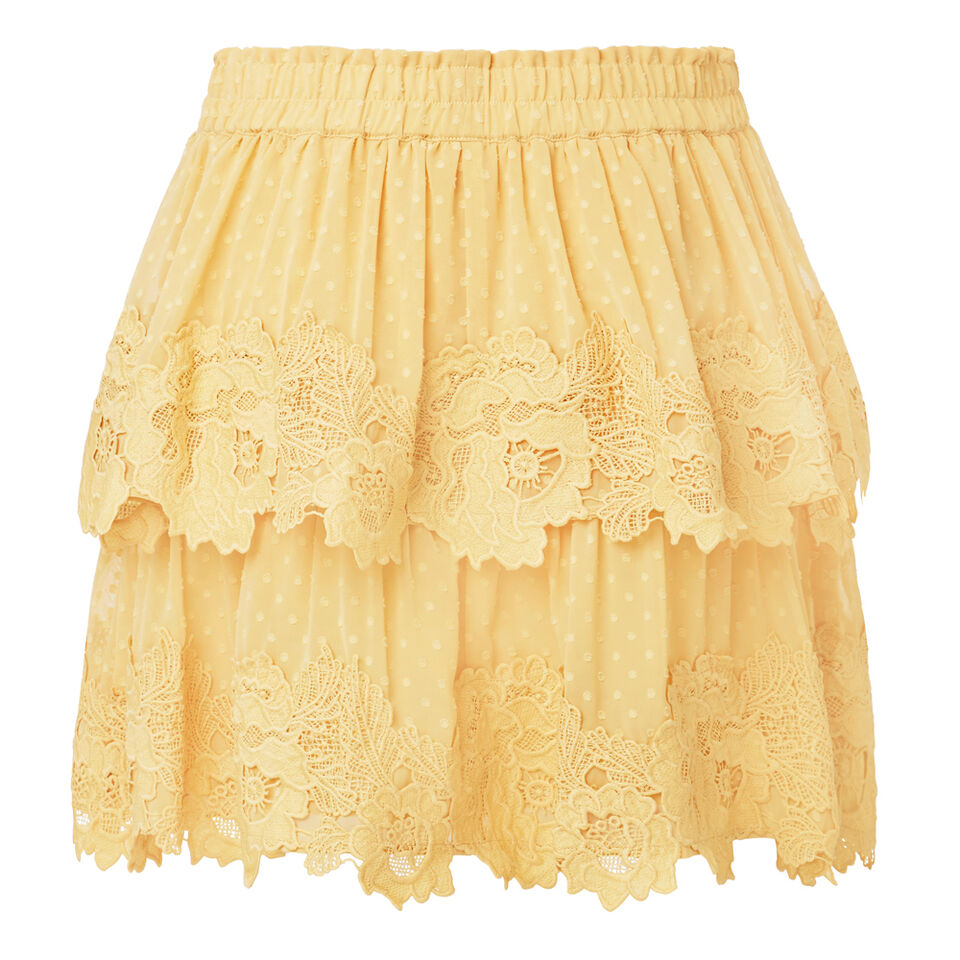 Dobby Lace Rah Rah Skirt  