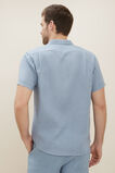 Mens Linen Shirt  Steel Blue  hi-res