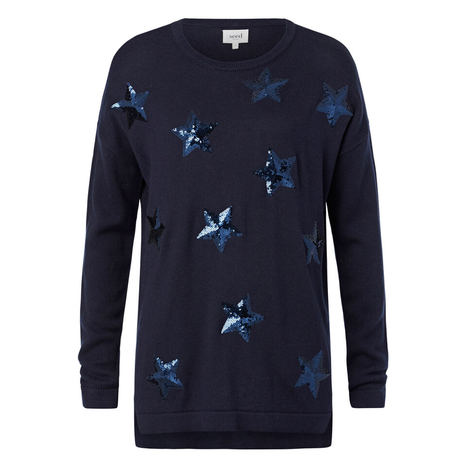 Sequin Star Sweater  