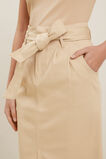Cotton Belted Midi Skirt  Neutral Sand  hi-res