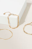 Paper Clip Chain Bracelets  Gold  hi-res