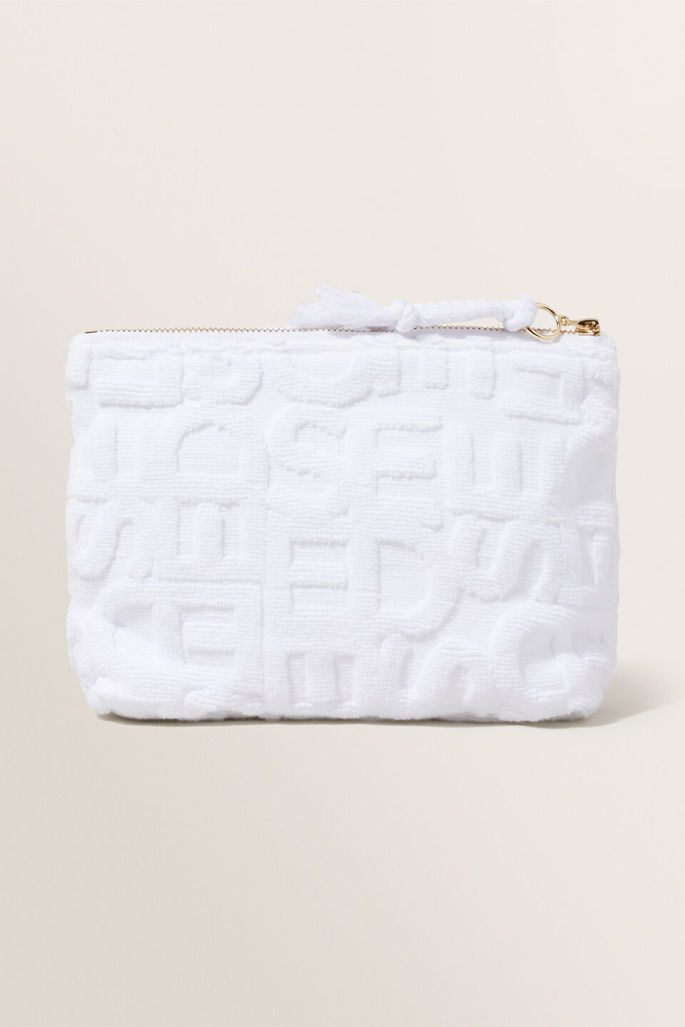 Terry Towelling Pouch  White