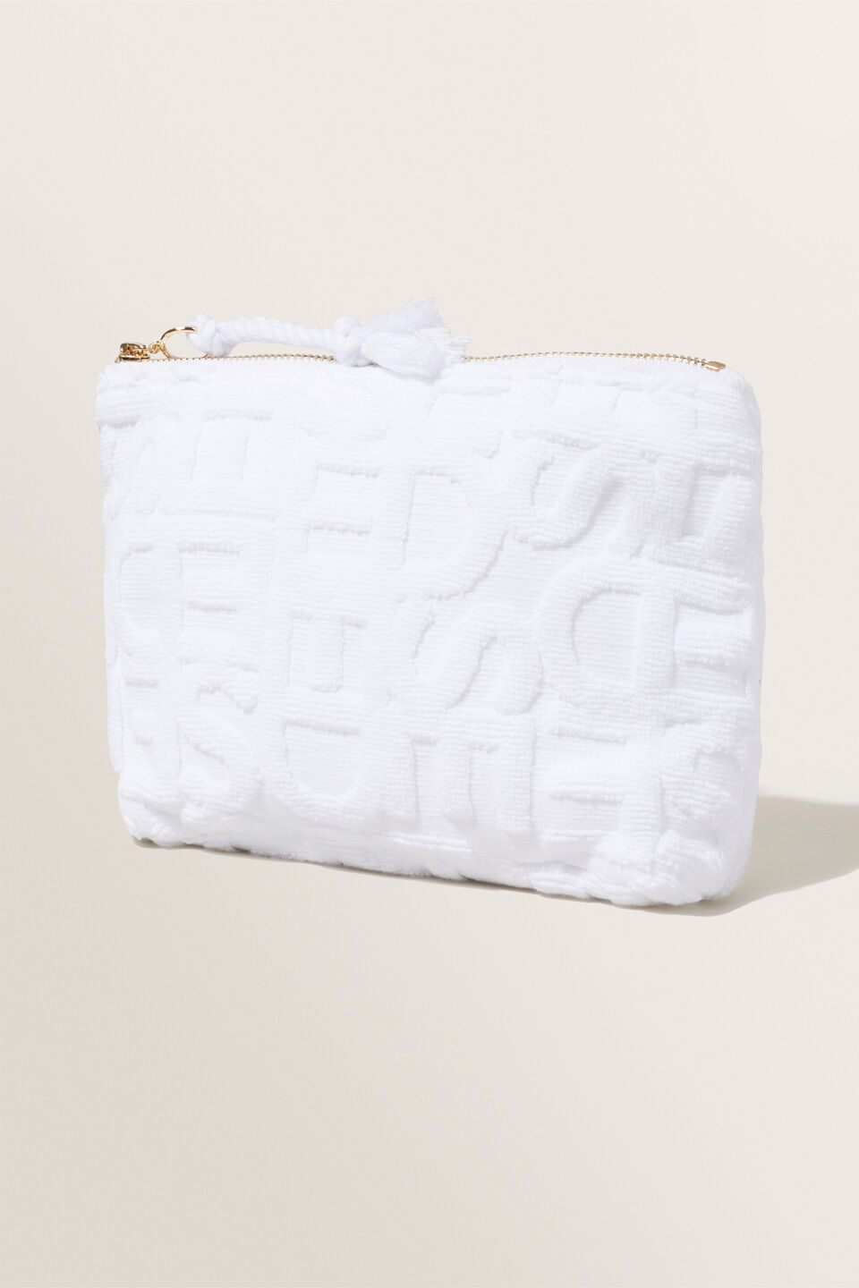 Terry Towelling Pouch  White
