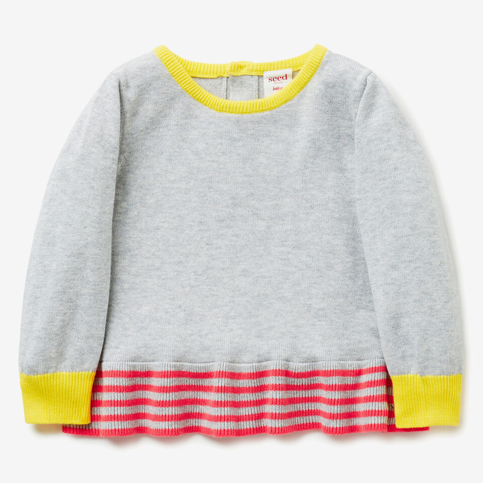 Peplum Colour Block Sweater  