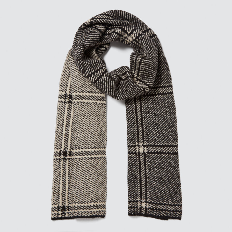 Knit Check Scarf  
